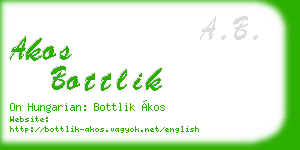 akos bottlik business card