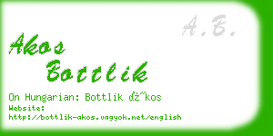 akos bottlik business card